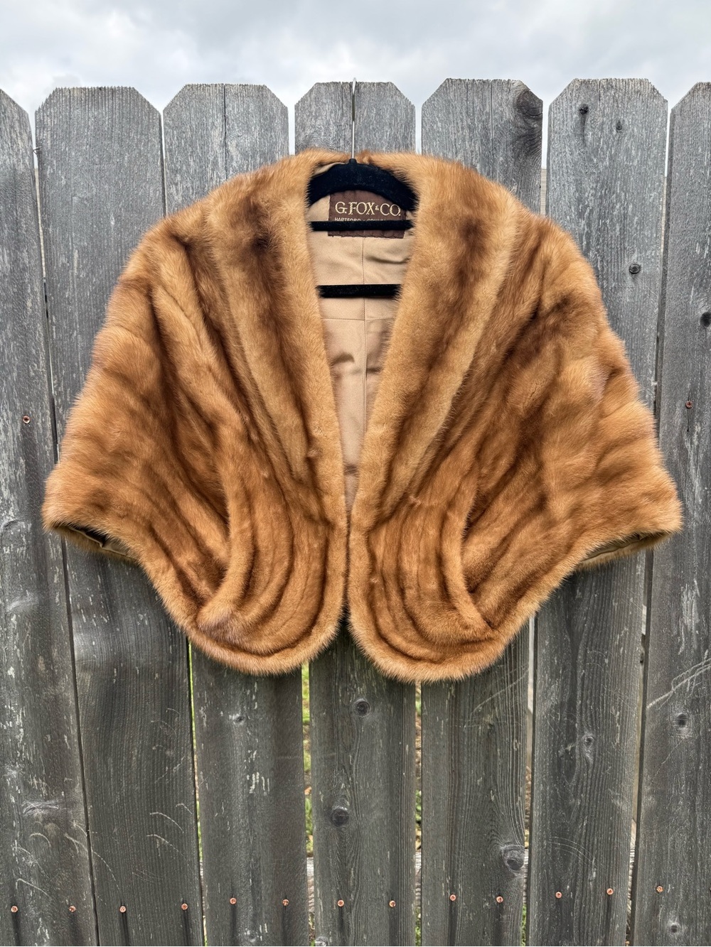 Vintage Brown Fur Wrap